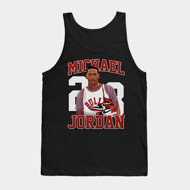 Michael jordan Basketball Legend Tank Top by Litaru